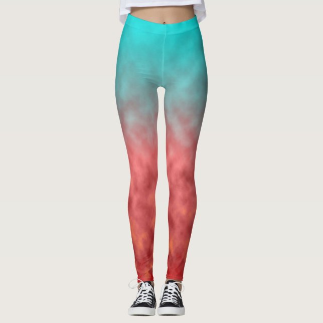Karmosinröd Hägring Leggings (Framsida)