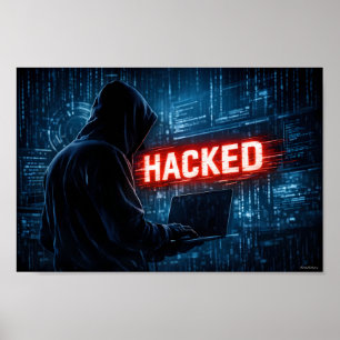 Karmosinröd inbrytning i midnattens tystnad Affisc Poster