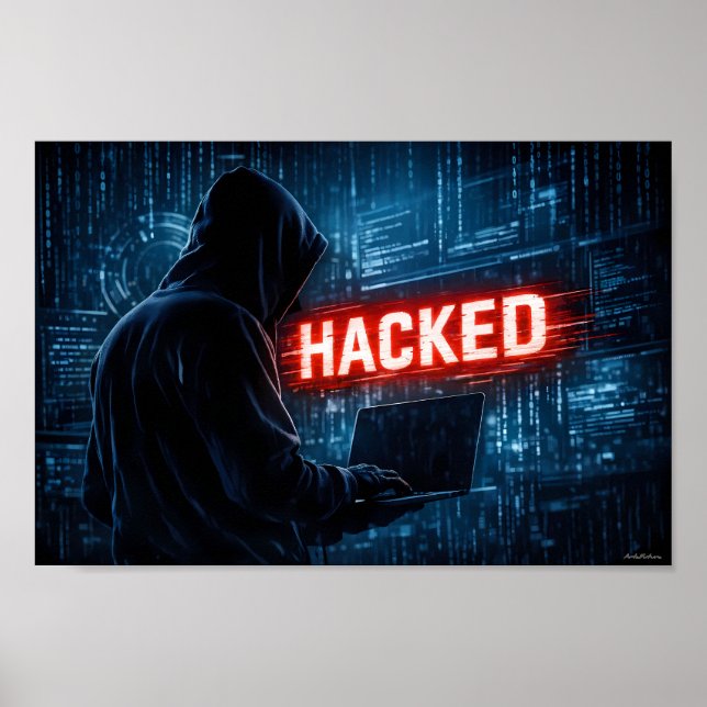 Karmosinröd inbrytning i midnattens tystnad Affisc Poster (Framsidan)