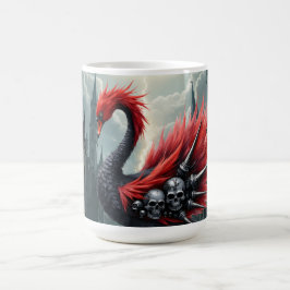 Karmosinröd katedral svan. kaffemugg