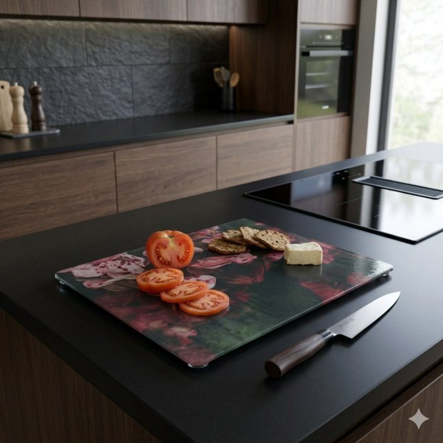Karmosinröd Kronblad Skugg Dekorativt Glas (Skapare uppladdad)