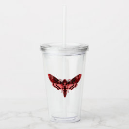 Karmosinröd Moth Take Away Mugg