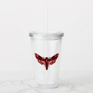 Karmosinröd Moth Take Away Mugg