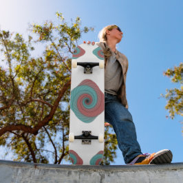 Karmosinröd och Teal Virvel Mini Skateboard Bräda 18,5 Cm