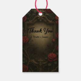 Karmosinröd törnros Gotisk Bröllopsbarock Presentetikett