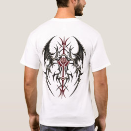Karmosinröd tribal klinga t shirt