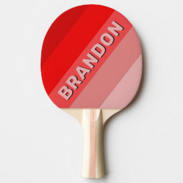 Karmosinröd Urblekning Kraftig Randig med Namn Pingisracket