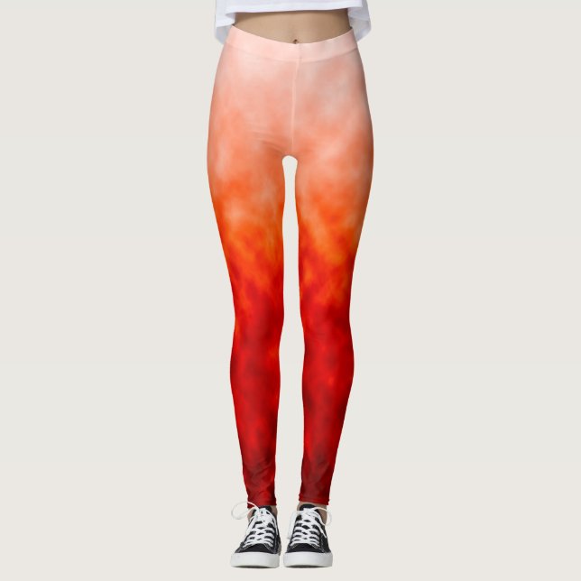 Karmosinröd värmestörtning leggings (Framsida)