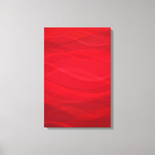 Karmosinröda vågor abstrakt grafisk triptyk canvas