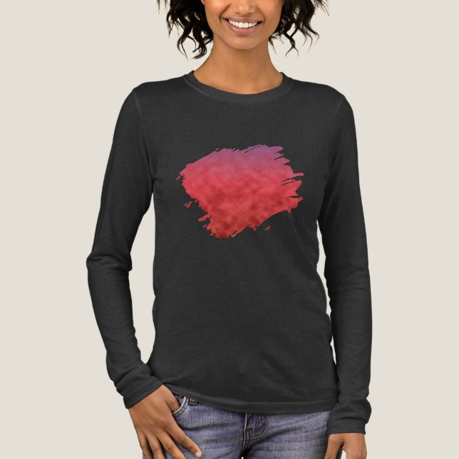 Karmosinrökt skimmer vid skymning t shirt (Framsida)