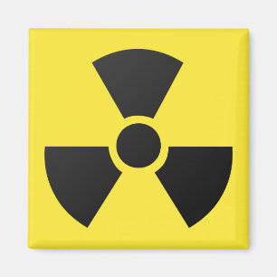 Kärn- atom- symbol för radioaktiv utstrålning magnet