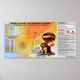 Kärn- Detonations - San Francisco Poster