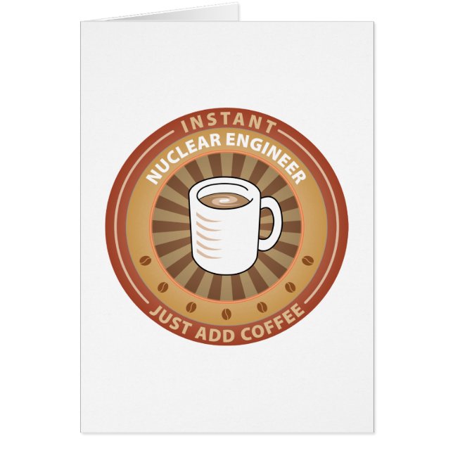 Kärn- ingenjör för ögonblick hälsningskort (Framsidan)