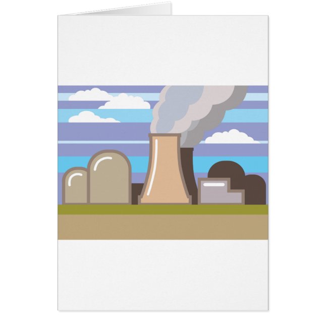 Kärn- kraftverk hälsningskort (Framsidan)