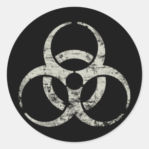 Kärn- symbol för vintage runt klistermärke