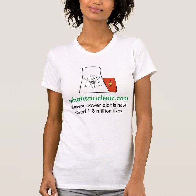 kärn- Whatisnuclear.com sparar livkvinna T-shirt (Framsida)
