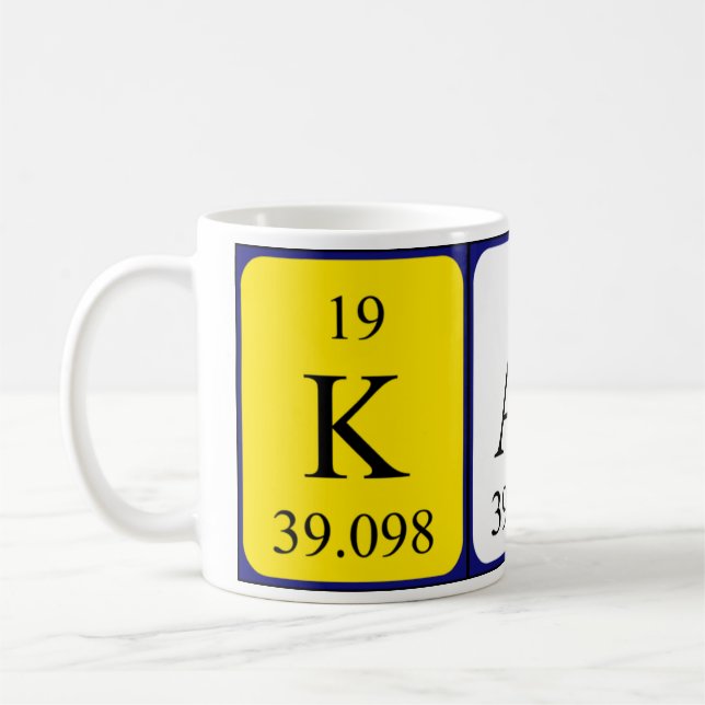 Karna Periodisk bord namn mugg (Vänster)
