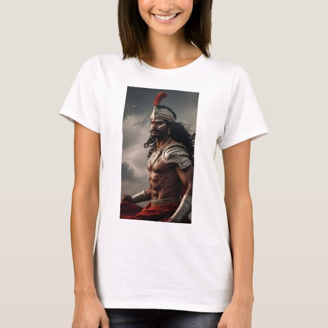 Karna: Son till Sol - Hero of Mahabharata T Shirt (Framsida)