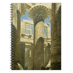 Karnak c.1866 (w/c på papper) anteckningsbok med spiral