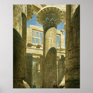Karnak, c.1866 (w/c på papper) poster
