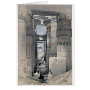Karnak - Dromos eller första domstol av tempelet Hälsningskort