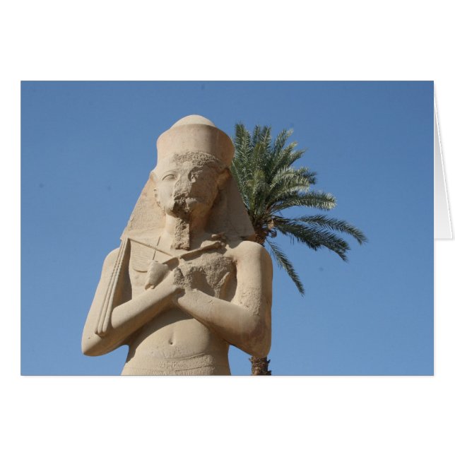 karnak drottstatue hälsningskort (Framsidan Horizontal)