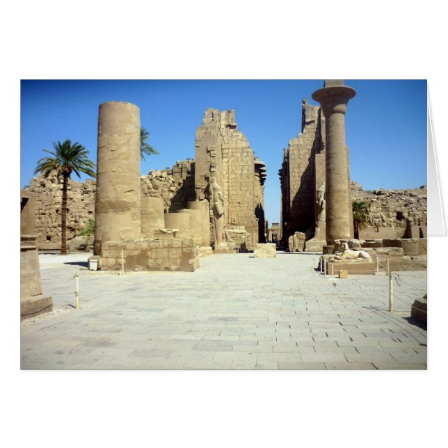 Karnak-förstöringstenar Hälsningskort (Framsidan Horizontal)