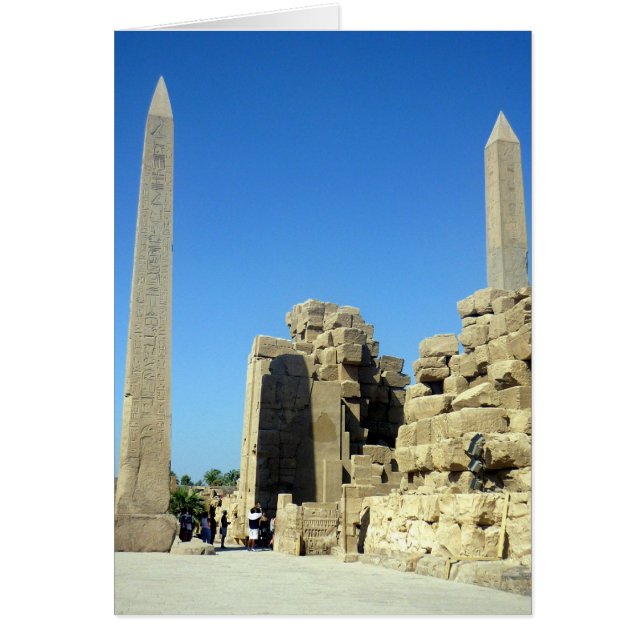 karnak obelisk duo hälsningskort (Framsidan)