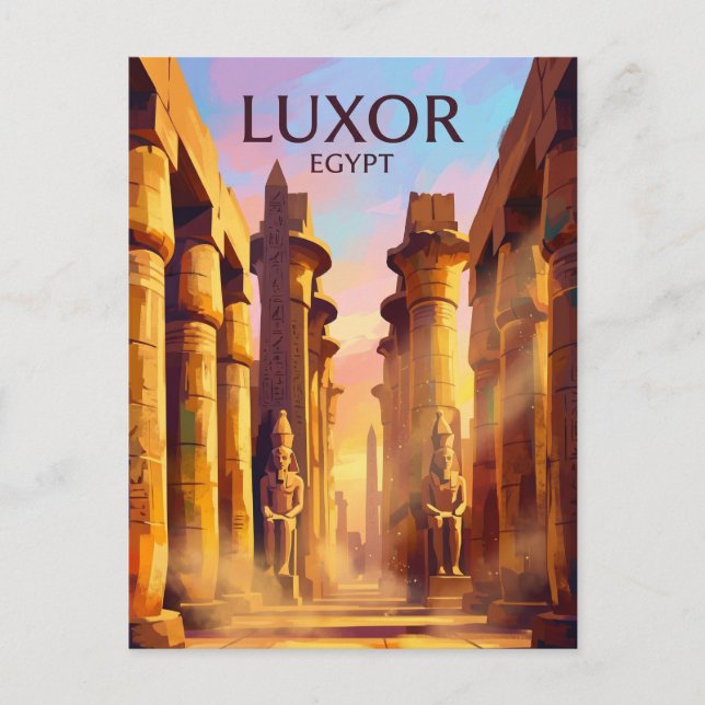 Karnak tempelkomplex Egypten Vykort (Framsida)