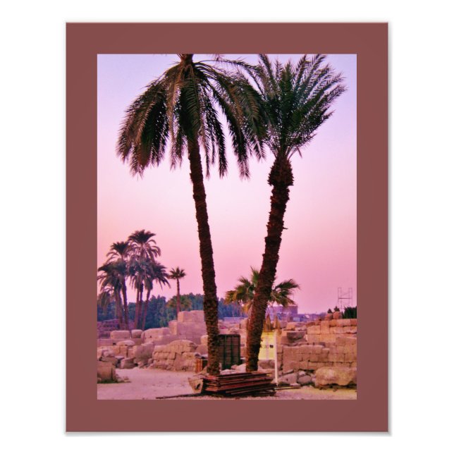 Karnak Temple Date Träd Fototryck (Framsidan)