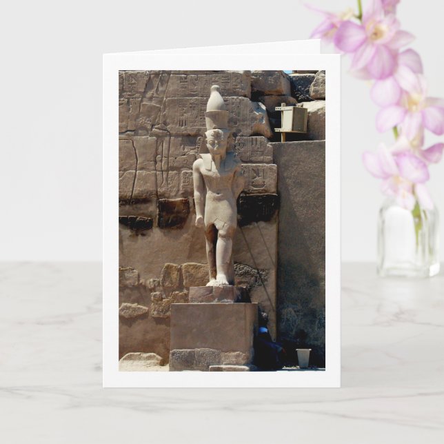 Karnak Temple Statue, Luxor, Egypten Kort (Orkide)