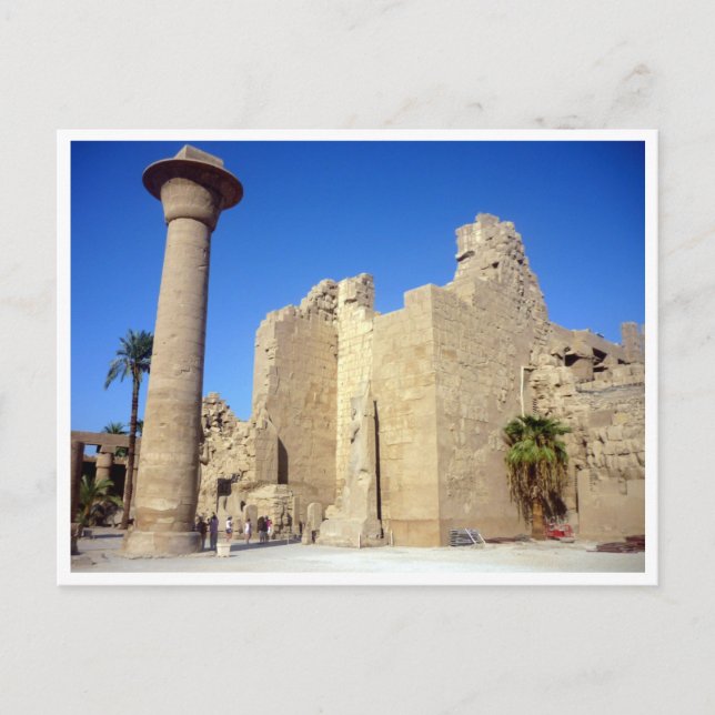karnak väggar egypten vykort (Framsida)