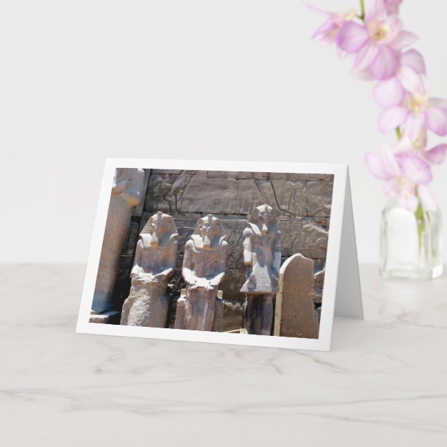 Karnaktemplet, statyer på Chachettegården Kort (Orkide)