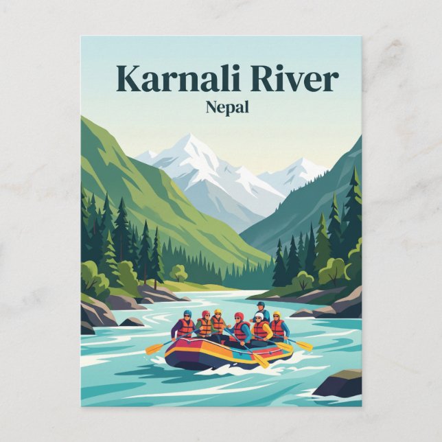 Karnali floden Nepal Vykort (Framsida)