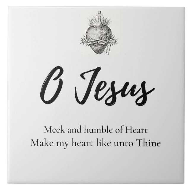 Kärnan i Jesus Prayer Ceramic Tile Kakelplatta (Framsidan)