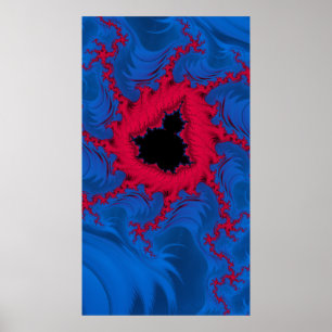 Kärnan i Mandelbrot Fractal Abstrakt Art Poster