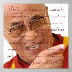 Kärnar ur lite konst HH Dalai Lama Quote2 Poster