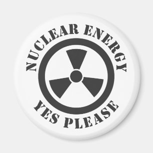 Kärnenergi, ja, tack, kärnkraftsinbjudan. magnet
