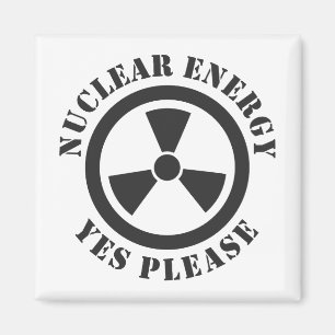 Kärnenergi, ja, tack, kärnkraftsinbjudan. magnet