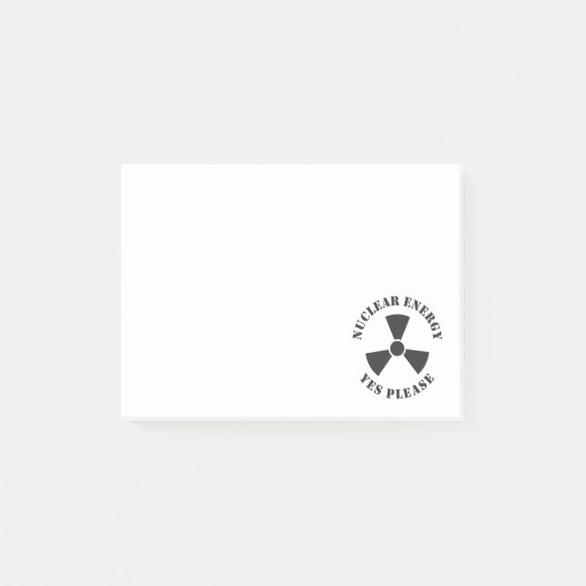 Kärnenergi, ja, tack, kärnkraftsinbjudan. post-it block (Framsida)