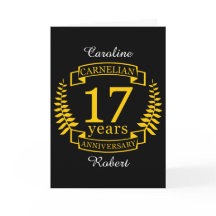 Karneol Sten bröllopsjubileum 17 år