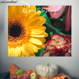 Karner och gult gerbera poster