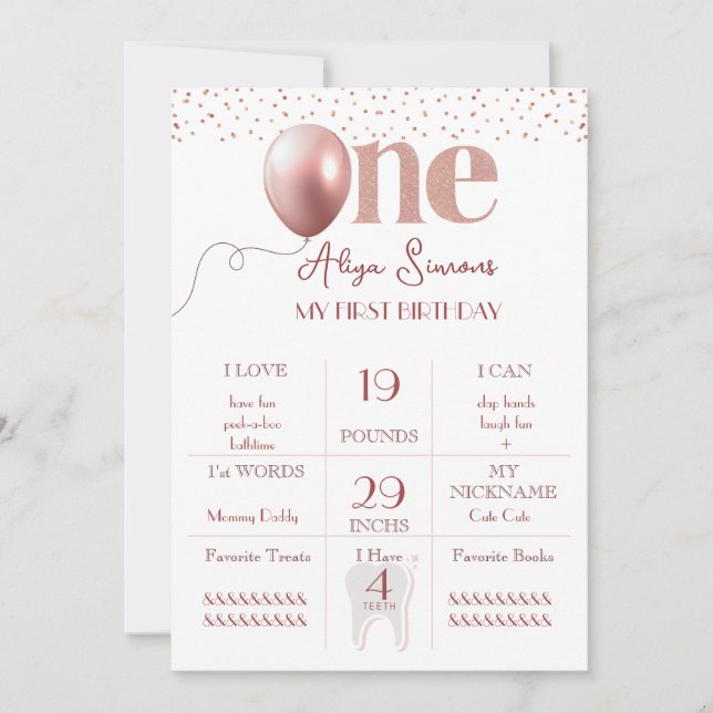 Karneval av Joy First Birthday-inbjudan Inbjudningar (Framsida)