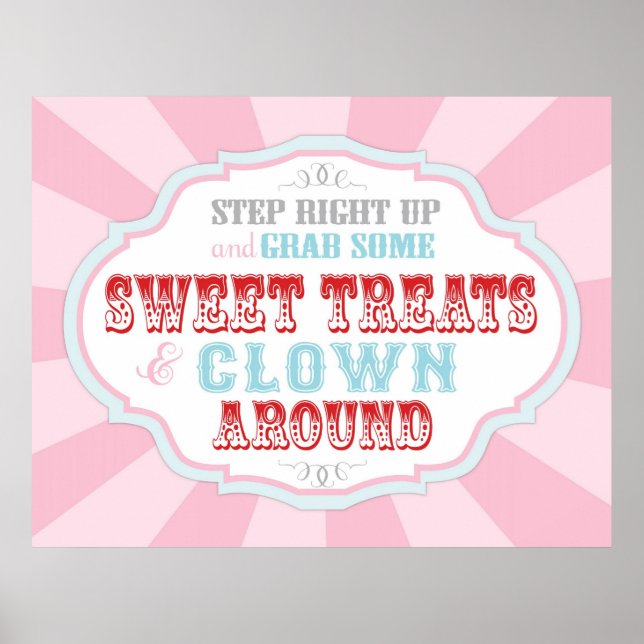 Karneval- eller cirkus-tecken poster (Framsidan)