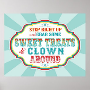 Karneval- eller cirkus-tecken poster
