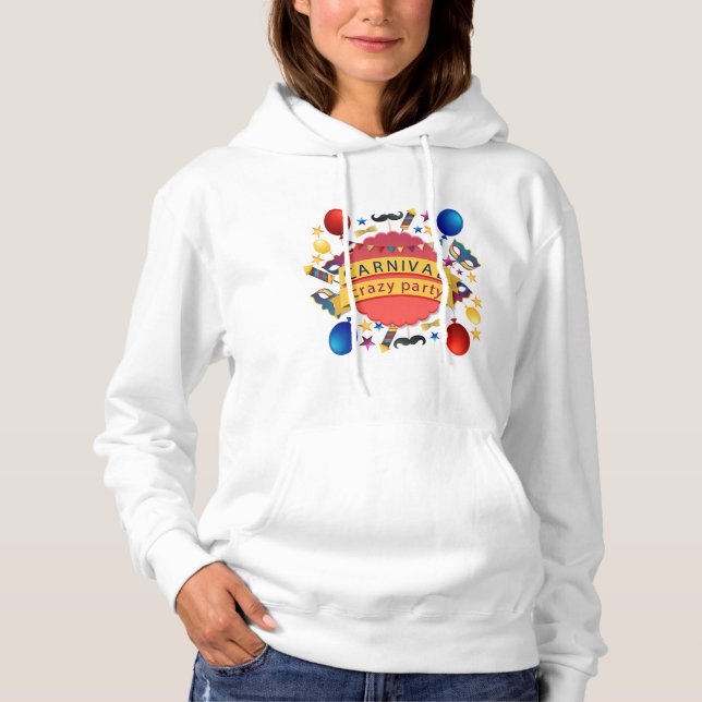 Karneval Festivaltema Design Hoodie T Shirt (Framsida)