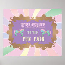 Karneval - Funfair -Pastel - Birthday - Sign
