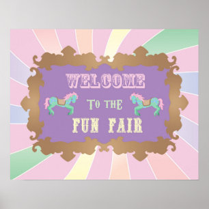 Karneval - Funfair -Pastel - Birthday - Sign Poster