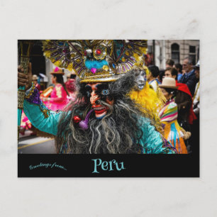 Karneval i Lima Peru Vykort