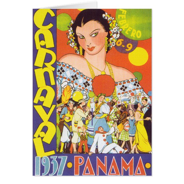 Karneval i Panama Hälsningskort (Framsidan)